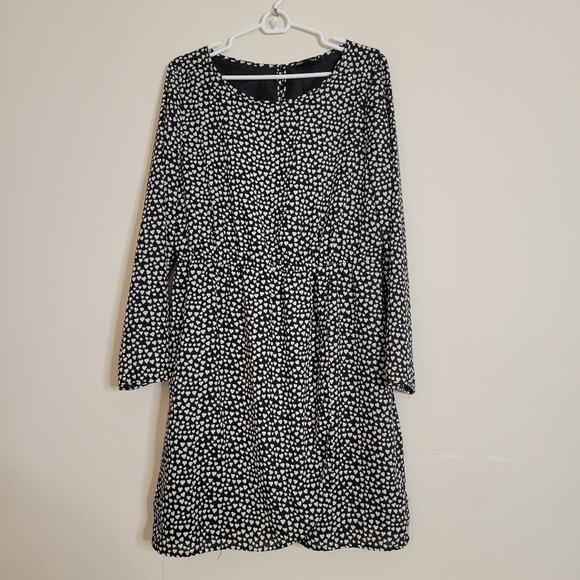 J. Crew Mercantile Tulip hem heart printed dress 14 - Picture 3 of 7